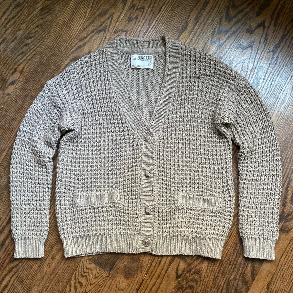 Women's Blue Notes knitted Cardigan Sweater S/P Gray